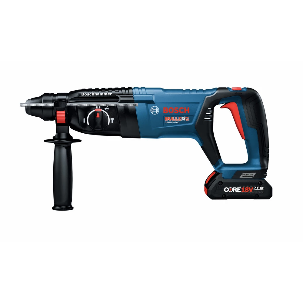 Bosch GBH18V-26DK25 Bulldog 18V EC Brushless Lithium-Ion 1 In. Cordless SDS-plus Rotary Hammer Kit With 2 Batteries (4 Ah) 5 Bosch GBH18V-26DK25 Bulldog 18V EC Brushless Lithium-Ion 1 In. Cordless SDS-plus Rotary Hammer Kit With 2 Batteries (4 Ah) - Image 3