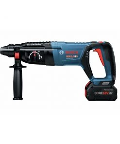 Bosch GBH18V-26DK24 Bulldog 18V EC Brushless Lithium-Ion 1 In. Cordless SDS-plus Rotary Hammer Kit With 2 Batteries (8 Ah) -Woodworking Tools store bshngbh18v 26dk24 b