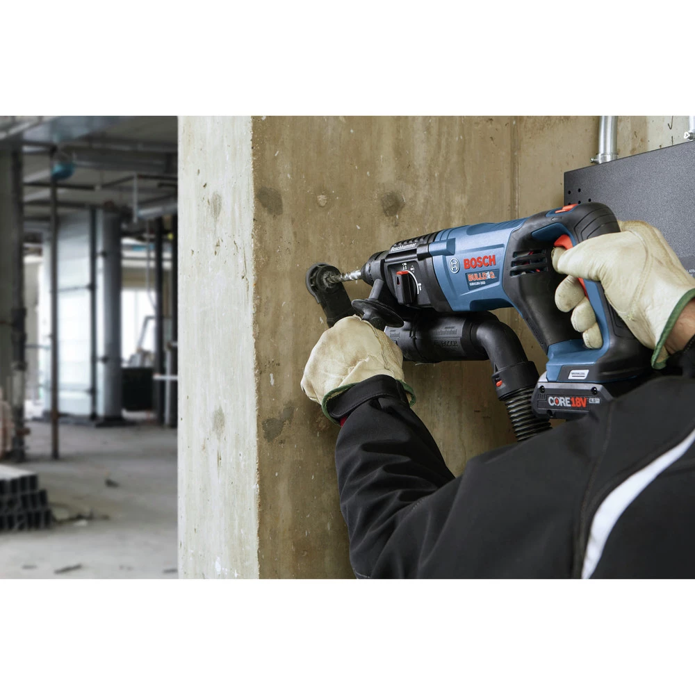 Bosch GBH18V-26DK25 Bulldog 18V EC Brushless Lithium-Ion 1 In. Cordless SDS-plus Rotary Hammer Kit With 2 Batteries (4 Ah) 8 Bosch GBH18V-26DK25 Bulldog 18V EC Brushless Lithium-Ion 1 In. Cordless SDS-plus Rotary Hammer Kit With 2 Batteries (4 Ah) - Image 6