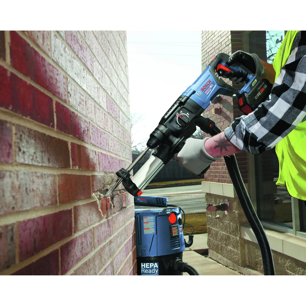 Bosch GBH18V-26DK25 Bulldog 18V EC Brushless Lithium-Ion 1 In. Cordless SDS-plus Rotary Hammer Kit With 2 Batteries (4 Ah) 13 Bosch GBH18V-26DK25 Bulldog 18V EC Brushless Lithium-Ion 1 In. Cordless SDS-plus Rotary Hammer Kit With 2 Batteries (4 Ah) - Image 11