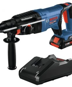 Factory Reconditioned Bosch GBH18V-26DK15-RT 18V EC Brushless Lithium-Ion SDS-Plus Bulldog 1 In. Cordless Rotary Hammer Kit (4 Ah)