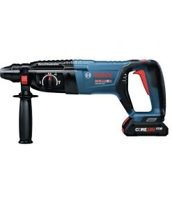 Factory Reconditioned Bosch GBH18V-26DK15-RT 18V EC Brushless Lithium-Ion SDS-Plus Bulldog 1 In. Cordless Rotary Hammer Kit (4 Ah) -Woodworking Tools store bshrgbh18v 26dk15 rt b