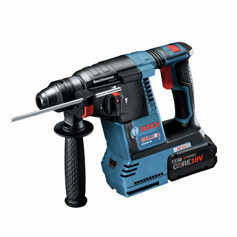 Factory Reconditioned Bosch GBH18V-26K24A-RT Bulldog 18V Brushless Lithium-Ion 1 In. Cordless SDS-Plus Rotary Hammer Kit With 2 Batteries (8 Ah) 4 Factory Reconditioned Bosch GBH18V-26K24A-RT Bulldog 18V Brushless Lithium-Ion 1 In. Cordless SDS-Plus Rotary Hammer Kit With 2 Batteries (8 Ah) - Image 2