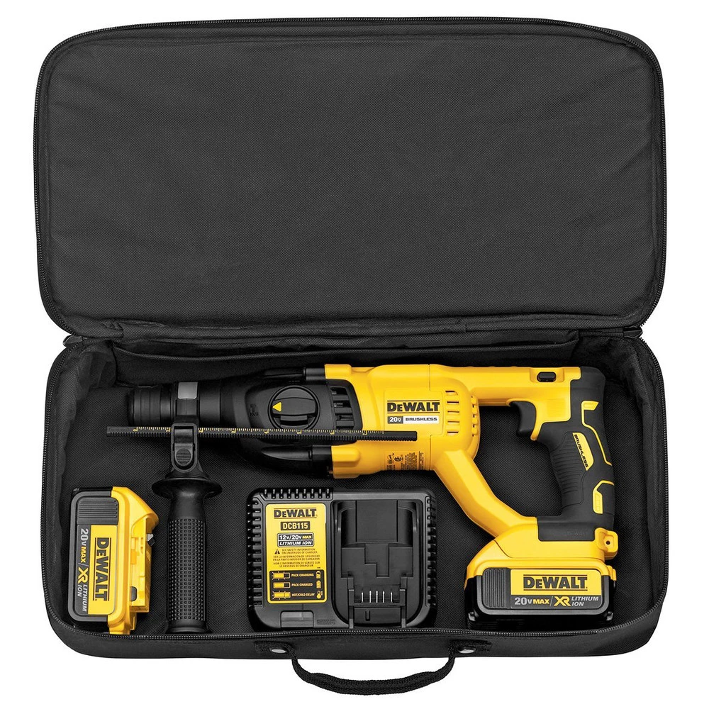 Dewalt DCH133M2 20V MAX XR Lithium-Ion D-Handle SDS-Plus 1 In. Cordless Rotary Hammer Kit With 2 Batteries (4 Ah) 8 Dewalt DCH133M2 20V MAX XR Lithium-Ion D-Handle SDS-Plus 1 In. Cordless Rotary Hammer Kit With 2 Batteries (4 Ah) - Image 6