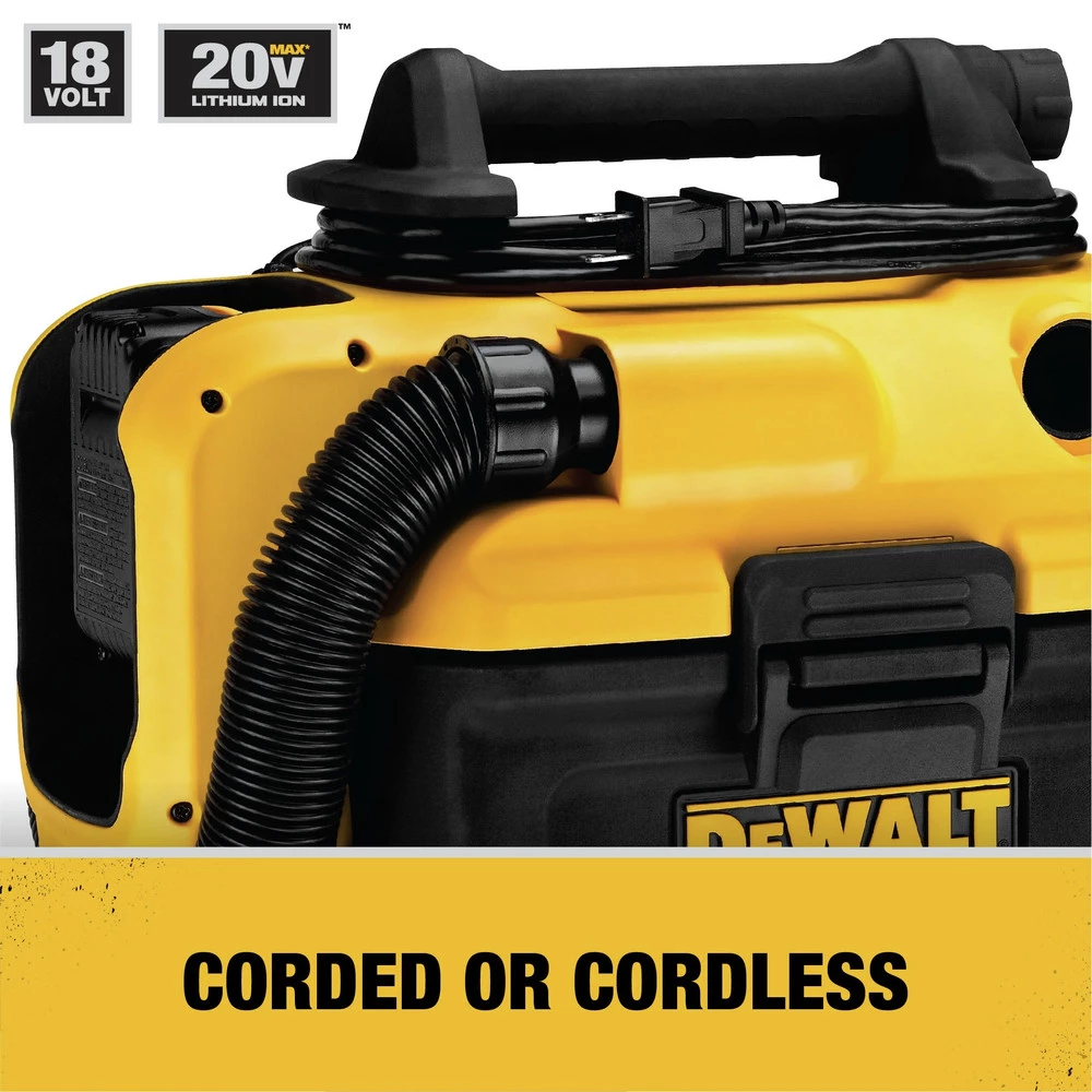 Dewalt DCV581H 20V MAX Cordless/Corded Lithium-Ion Wet/Dry Vacuum (Tool Only) 10 Dewalt DCV581H 20V MAX Cordless/Corded Lithium-Ion Wet/Dry Vacuum (Tool Only) - Image 9