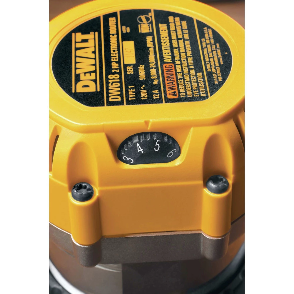 Dewalt DW618 2-1/4 HP EVS Fixed Base Router 10 Dewalt DW618 2-1/4 HP EVS Fixed Base Router - Image 8