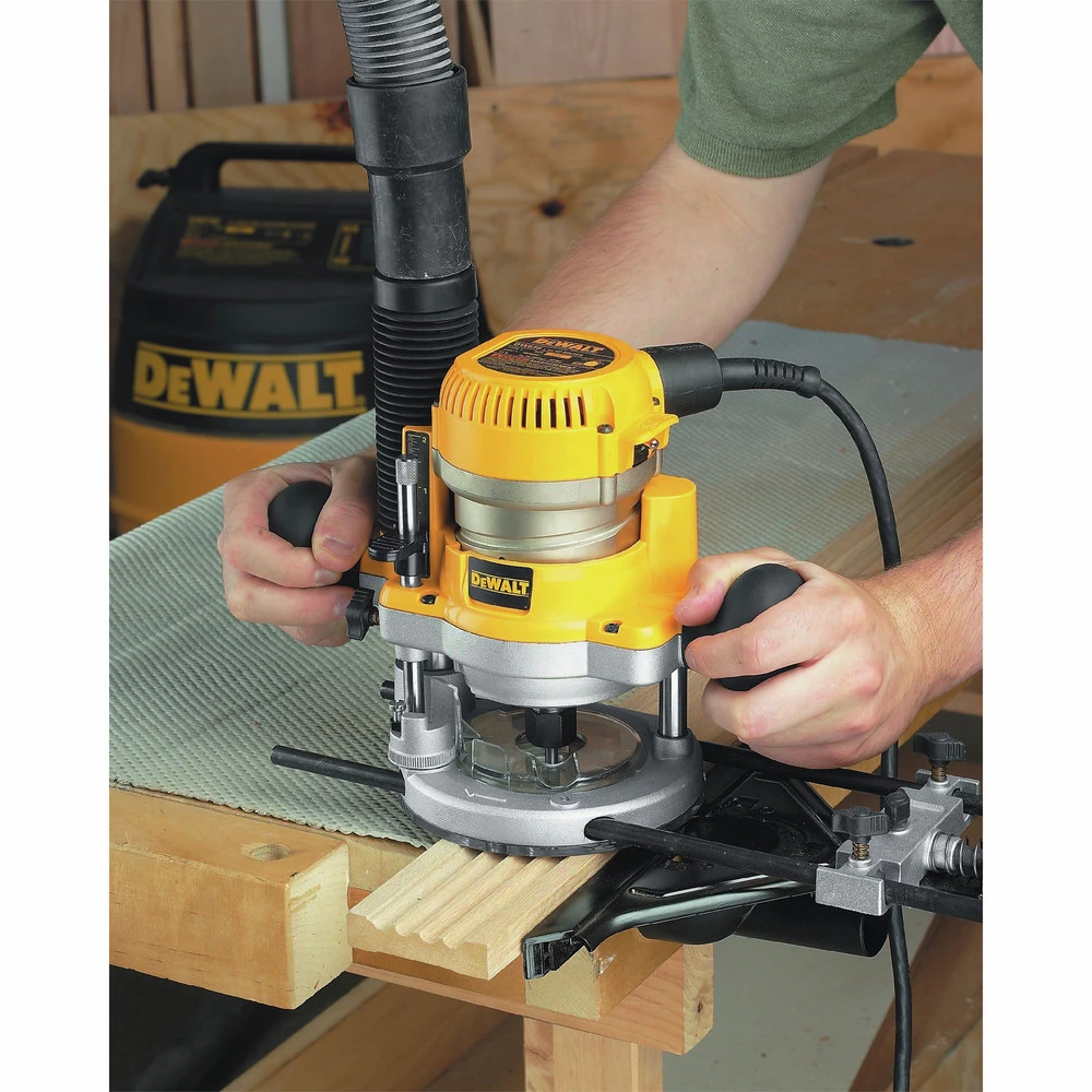Dewalt DW618B3 120V 12 Amp Brushed 2-1/4 HP Corded Three Base Router Kit 10 Dewalt DW618B3 120V 12 Amp Brushed 2-1/4 HP Corded Three Base Router Kit - Image 8