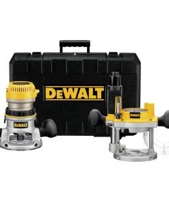 Dewalt DW618PK 2-1/4 HP EVS Fixed Base & Plunge Router Combo Kit With Hard Case
