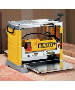 Dewalt DW734 120V 15 Amp Brushed 12-1/2 In. Corded Thickness Planer With Three Knife Cutter-Head -Woodworking Tools store dewndw734 f