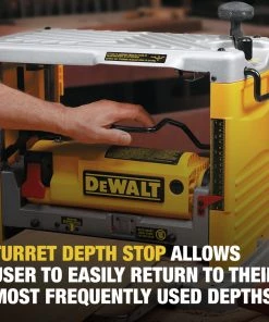 Dewalt DW734 120V 15 Amp Brushed 12-1/2 In. Corded Thickness Planer With Three Knife Cutter-Head -Woodworking Tools store dewndw734 l
