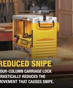 Dewalt DW734 120V 15 Amp Brushed 12-1/2 In. Corded Thickness Planer With Three Knife Cutter-Head -Woodworking Tools store dewndw734 o