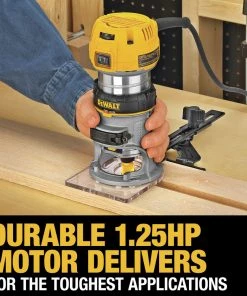 Dewalt DWP611 110V 7 Amp Variable Speed 1-1/4 HP Corded Compact Router With LED -Woodworking Tools store dewndwp611 n