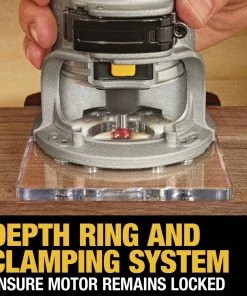 Dewalt DWP611 110V 7 Amp Variable Speed 1-1/4 HP Corded Compact Router With LED -Woodworking Tools store dewndwp611 r