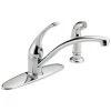 Delta B4410LF Foundations Single Handle Pull-Out Kitchen Faucet With Spray - Chrome -Woodworking Tools store dlfnb4410lf
