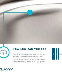 Elkay BCR151 Celebrity Top Mount Stainless Steel Bar Sink With (1) Faucet Hole -Woodworking Tools store elknbcr151 b