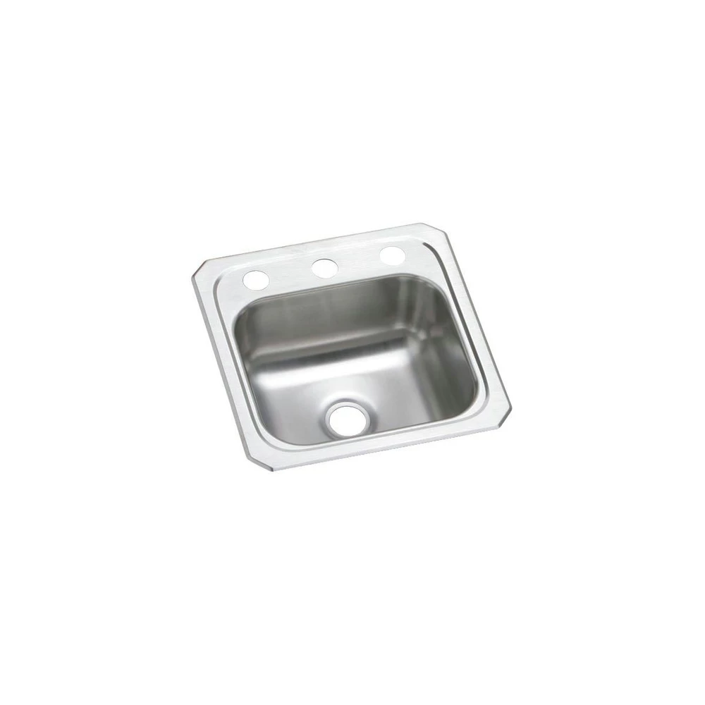 Elkay BCR152 Celebrity Top Mount 15 In. X 15 In. Single Bowl Bar Sink (Stainless Steel) 3 Elkay BCR152 Celebrity Top Mount 15 In. X 15 In. Single Bowl Bar Sink (Stainless Steel)