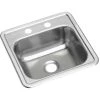 Elkay D115151 Dayton 15 In. X 15 In. X 5-3/16 In. Single Bowl Drop-in Stainless Steel Bar Sink -Woodworking Tools store elknd115151