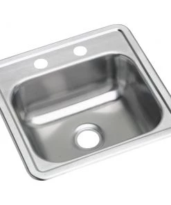 Elkay D115151 Dayton 15 In. X 15 In. X 5-3/16 In. Single Bowl Drop-in Stainless Steel Bar Sink