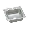 Elkay D117193 Dayton Drop In 17 In. X 19 In. Single Basin Kitchen Sink (Stainless Steel) -Woodworking Tools store elknd117193