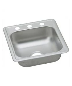 Elkay D117193 Dayton Drop In 17 In. X 19 In. Single Basin Kitchen Sink (Stainless Steel)
