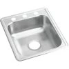 Elkay D117213 Dayton Top Mount 17 In. X 21-1/4 In. Single Bowl Bar Sink (Stainless Steel) -Woodworking Tools store elknd117213