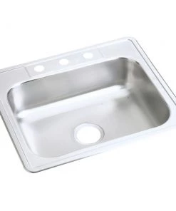 Elkay D125213 Dayton Top Mount 25 In. X 21-1/4 In. Single Bowl Sink (Stainless Steel)