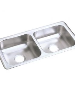 Elkay D23317 Dayton Top Mount 33 In. X 17 In. Equal Double Bowl Sink (Stainless Steel)