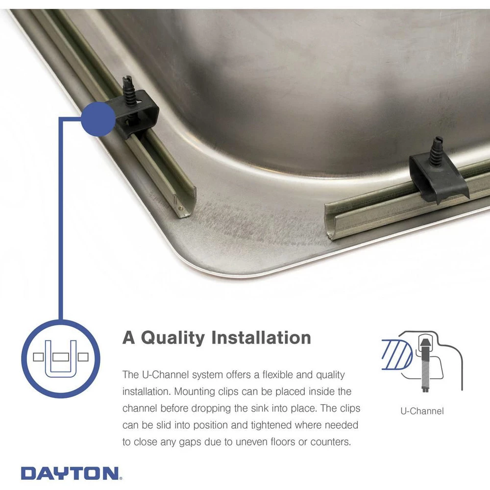 Elkay D233193 Dayton Top Mount 33 In. X 19 In. Equal Double Bowl Sink (Stainless Steel) 8 Elkay D233193 Dayton Top Mount 33 In. X 19 In. Equal Double Bowl Sink (Stainless Steel) - Image 6