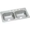 Elkay D233224 Dayton 33 In. X 22 In. X 6-9/16 In. Equal Double Bowl Drop-in Stainless Steek Sink 1 Elkay D233224 Dayton 33 In. X 22 In. X 6-9/16 In. Equal Double Bowl Drop-in Stainless Steek Sink -Woodworking Tools store elknd233224