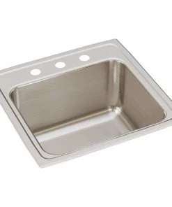 Elkay DLR1919103 Lustertone Classic 19-1/2 In. X 19 In. X 10-1/8 In. Single Bowl Drop-in Stainless Steel Laundry Sink