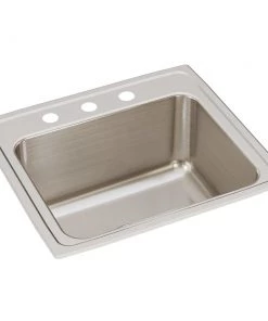 Elkay DLR2219103 Lustertone Classic 22 In. X 19-1/2 In. X 10-1/8 In. Single Bowl Drop-in Stainless Steel Sink