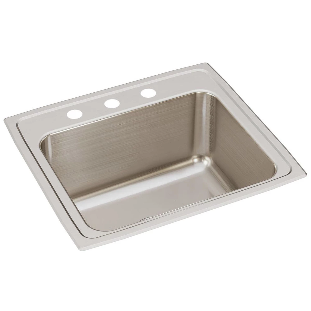 Elkay DLR2219103 Lustertone Classic 22 In. X 19-1/2 In. X 10-1/8 In. Single Bowl Drop-in Stainless Steel Sink 3 Elkay DLR2219103 Lustertone Classic 22 In. X 19-1/2 In. X 10-1/8 In. Single Bowl Drop-in Stainless Steel Sink