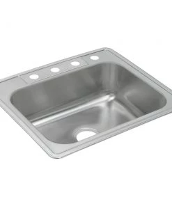 Elkay DXR25224 Dayton Top Mount 25 In. X 22 In. Single Bowl Sink (Stainless Steel)