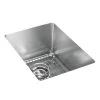 Elkay ECTRU12179TC Crosstown Undermount 13-1/2 In. X 18-1/2 In. X 9 In. Single Bowl Stainless Steel Bar Sink Kit -Woodworking Tools store elknectru12179tc