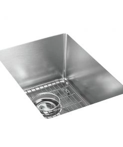 Elkay ECTRU12179TC Crosstown Undermount 13-1/2 In. X 18-1/2 In. X 9 In. Single Bowl Stainless Steel Bar Sink Kit