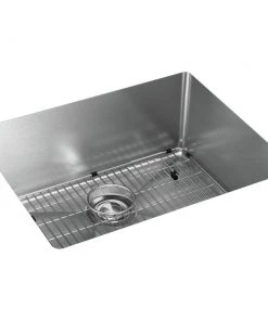 Elkay ECTRU21179TC Crosstown Undermount 22-1/2 In. X 18-1/2 In. X 9 In. Single Bowl Stainless Steel Sink Kit