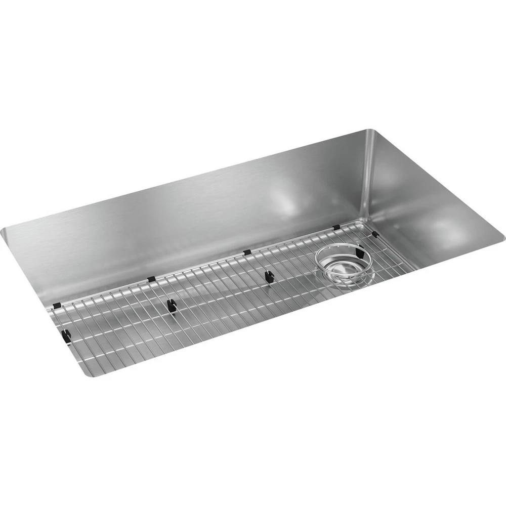 Elkay ECTRU30179RTC Crosstown Undermount 31-1/2 In. X 18-1/2 In. X 9 In. Single Bowl Stainless Steel Sink Kit 2 Elkay ECTRU30179RTC Crosstown Undermount 31-1/2 In. X 18-1/2 In. X 9 In. Single Bowl Stainless Steel Sink Kit