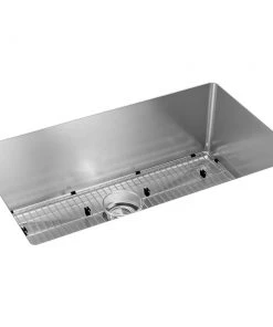 Elkay EFRU311610TC Crosstown Undermount 16 Gauge 32-1/2 In. X 18 In. X 10 In. Single Bowl Stainless Steel Sink Kit