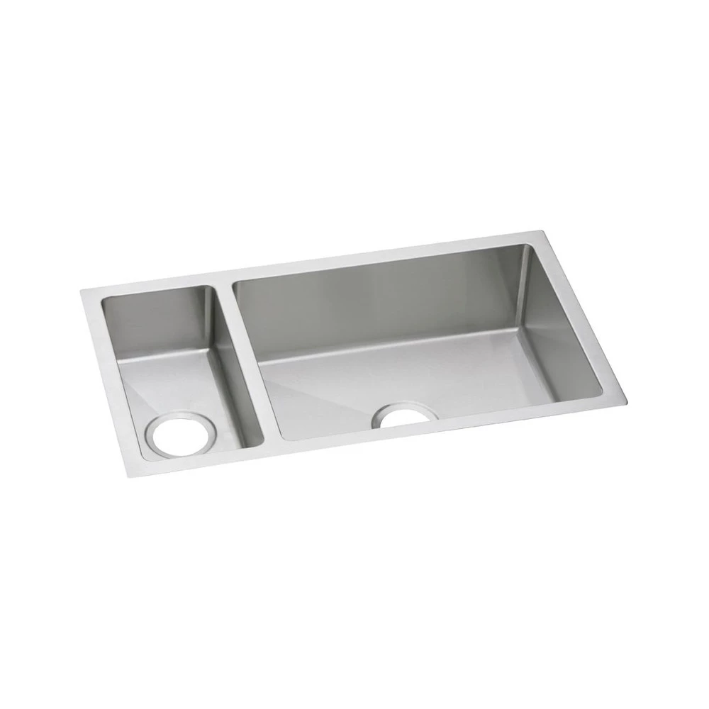Elkay EFRU321910T Crosstown Undermount 16 Gauge 32-1/4 In. X 18-1/4 In. X 10 In. 30/70 Double Bowl Stainless Steel Sink 3 Elkay EFRU321910T Crosstown Undermount 16 Gauge 32-1/4 In. X 18-1/4 In. X 10 In. 30/70 Double Bowl Stainless Steel Sink