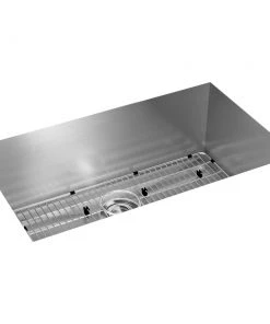 Elkay EFU281610TC Crosstown Undermount 16 Gauge 30-1/2 In. X 18-1/2 In. X10 In. Single Bowl Stainless Steel Sink Kit