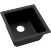 Elkay ELG1616BK0 Quartz Classic Dual Mount 15-3/4 In. X 15-3/4 In. X 7-11/16 In. Single Bowl Bar Sink - Black -Woodworking Tools store elknelg1616bk0