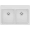 Elkay ELG3322WH0 Quartz Gourmet Top Mount Kitchen Sink - White -Woodworking Tools store elknelg3322wh0