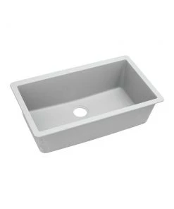 Elkay ELGRU13322WH0 Quartz Undermount 33 In. X 18-7/16 In. Single Bowl Sink (White)