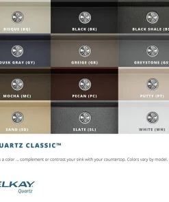 Elkay ELGRU13322WH0 Quartz Undermount 33 In. X 18-7/16 In. Single Bowl Sink (White) -Woodworking Tools store elknelgru13322wh0 f