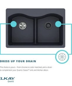 Elkay ELGRU13322WH0 Quartz Undermount 33 In. X 18-7/16 In. Single Bowl Sink (White) -Woodworking Tools store elknelgru13322wh0 g