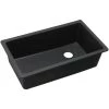 Elkay ELGU13322BK0 Quartz Classic 33 In. X 18-3/4 In. X 9-1/2 In., Single Bowl Undermount Sink (Black) 2 Elkay ELGU13322BK0 Quartz Classic 33 In. X 18-3/4 In. X 9-1/2 In., Single Bowl Undermount Sink (Black) -Woodworking Tools store elknelgu13322bk0