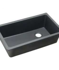 Elkay ELGU13322GY0 Quartz Classic 33 In. X 18-3/4 In. X 9-1/2 In., Single Bowl Undermount Sink (Dusk Gray)