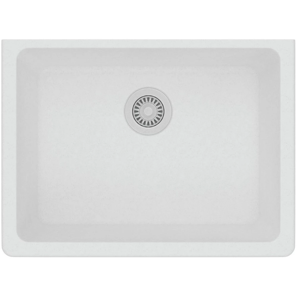 Elkay ELGU2522WH0 Quartz Undermount 24-5/8 In. X 18-1/2 In. Single Bowl Sink (White) 4 Elkay ELGU2522WH0 Quartz Undermount 24-5/8 In. X 18-1/2 In. Single Bowl Sink (White) - Image 2