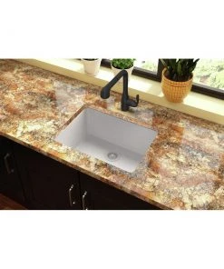 Elkay ELGU2522WH0 Quartz Undermount 24-5/8 In. X 18-1/2 In. Single Bowl Sink (White) 8 Elkay ELGU2522WH0 Quartz Undermount 24-5/8 In. X 18-1/2 In. Single Bowl Sink (White) -Woodworking Tools store elknelgu2522wh0 b