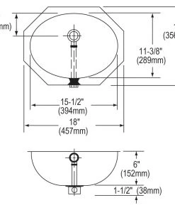 Elkay ELUH1511 Asana Undermount 18 In. X 14 In. Single Bowl Bathroom Sink (Stainless Steel) -Woodworking Tools store elkneluh1511 b
